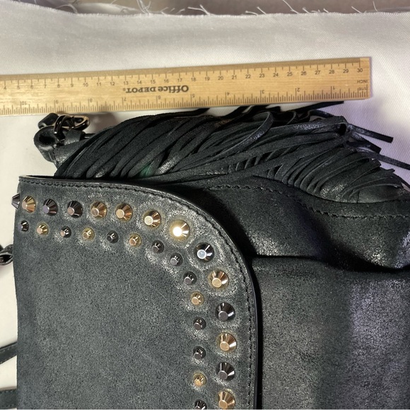 STUART WEITZMAN   LEATHER SATCHEL    Black Black/gray/gold colored hardware. - Picture 11 of 13